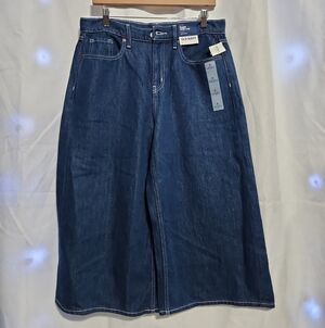 NWT Old Navy High Rise Baggy Wide Leg Culotte Jorts Womens Sz 8